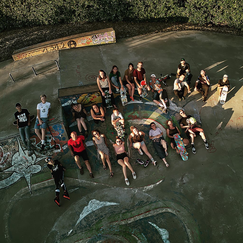 vue aérienne skatepark de cholet